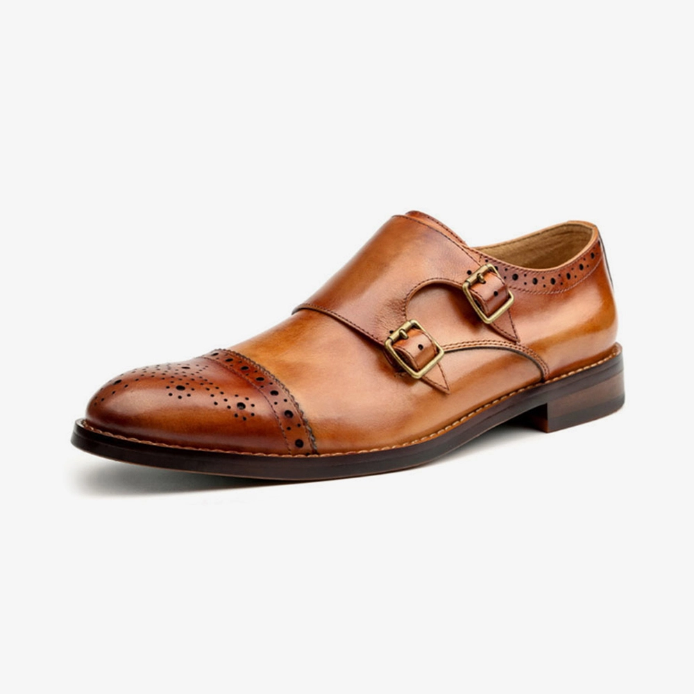 Comfortable Leather Monk Shoes