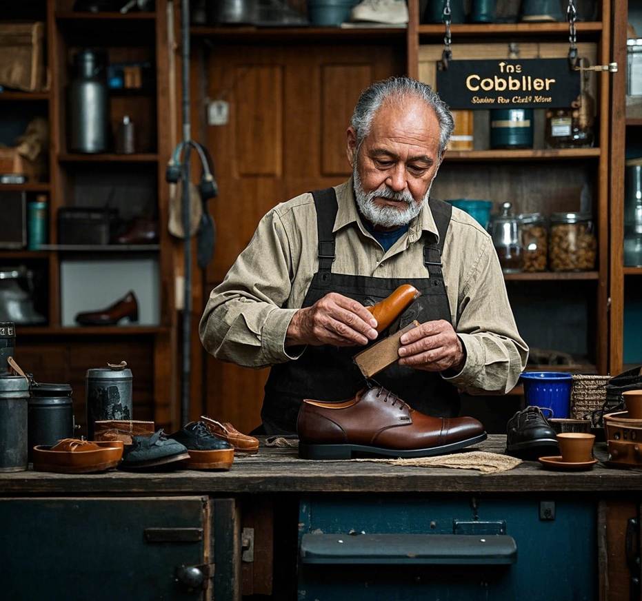 مُصنِّع أحذية: cobbler يُصلح الأحذية