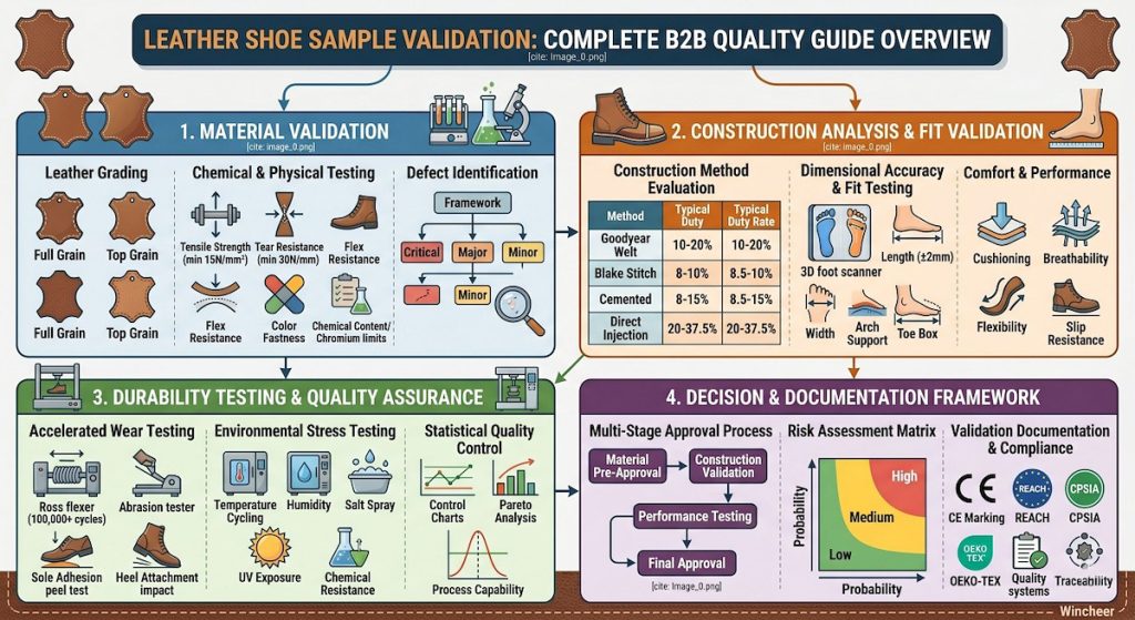 leather shoe sample validation overview