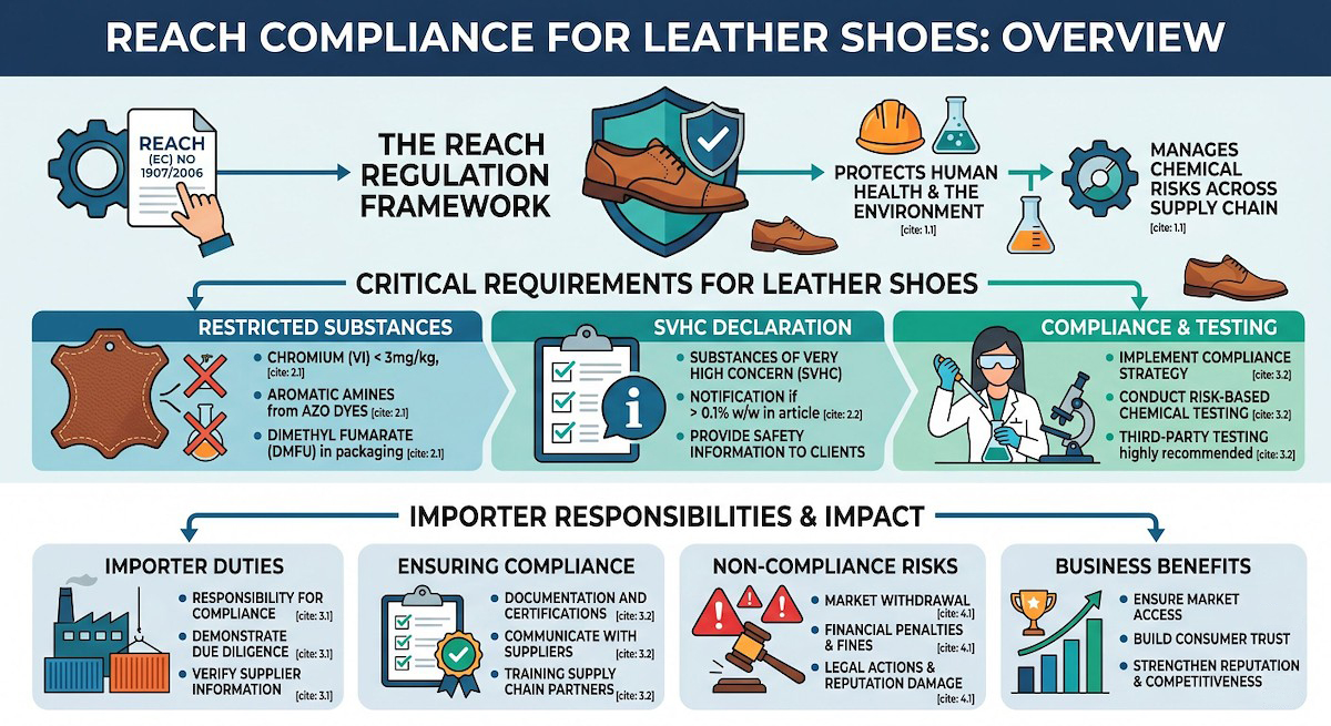 REACH compliance leather shoes - overview diagram