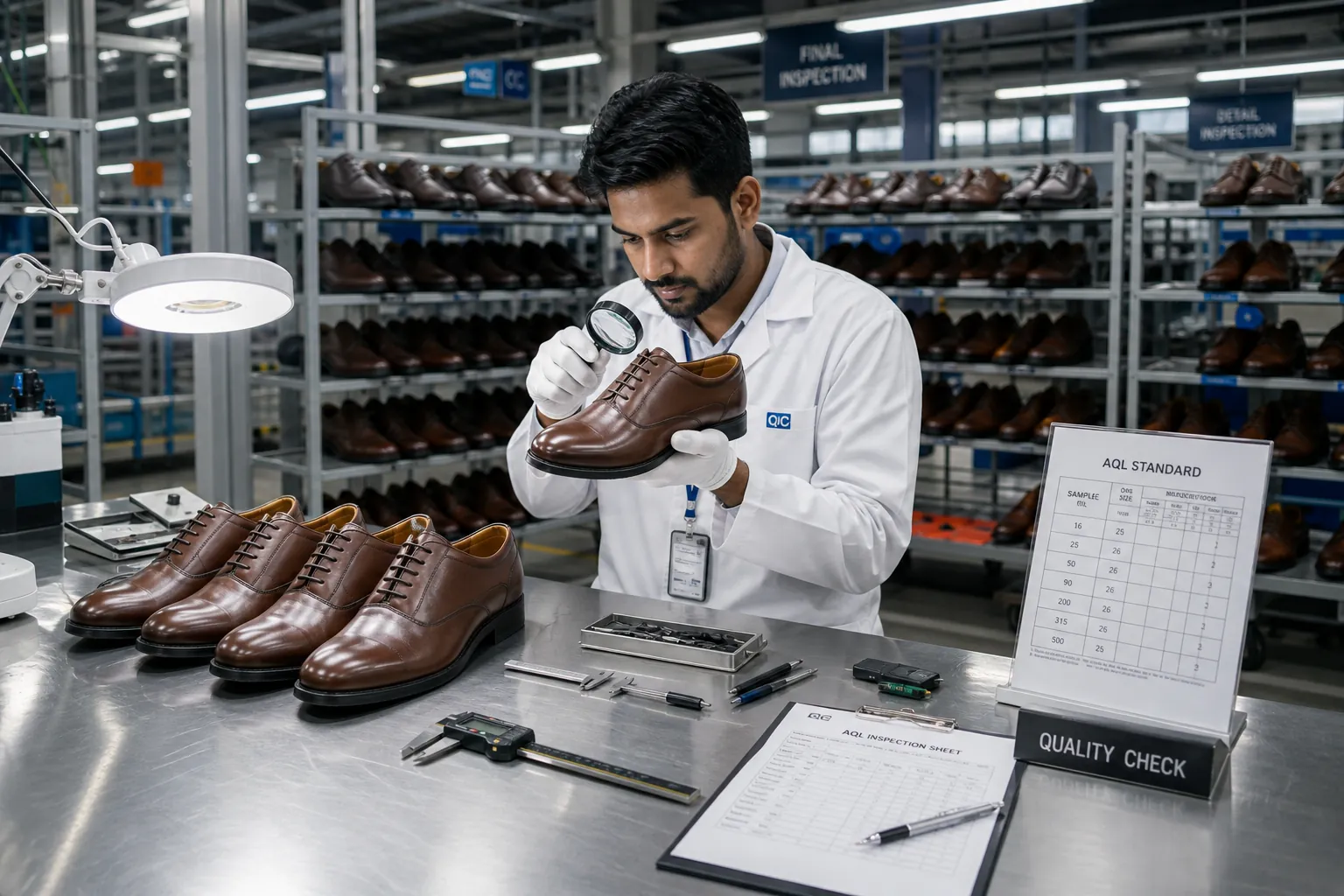 AQL inspection footwear