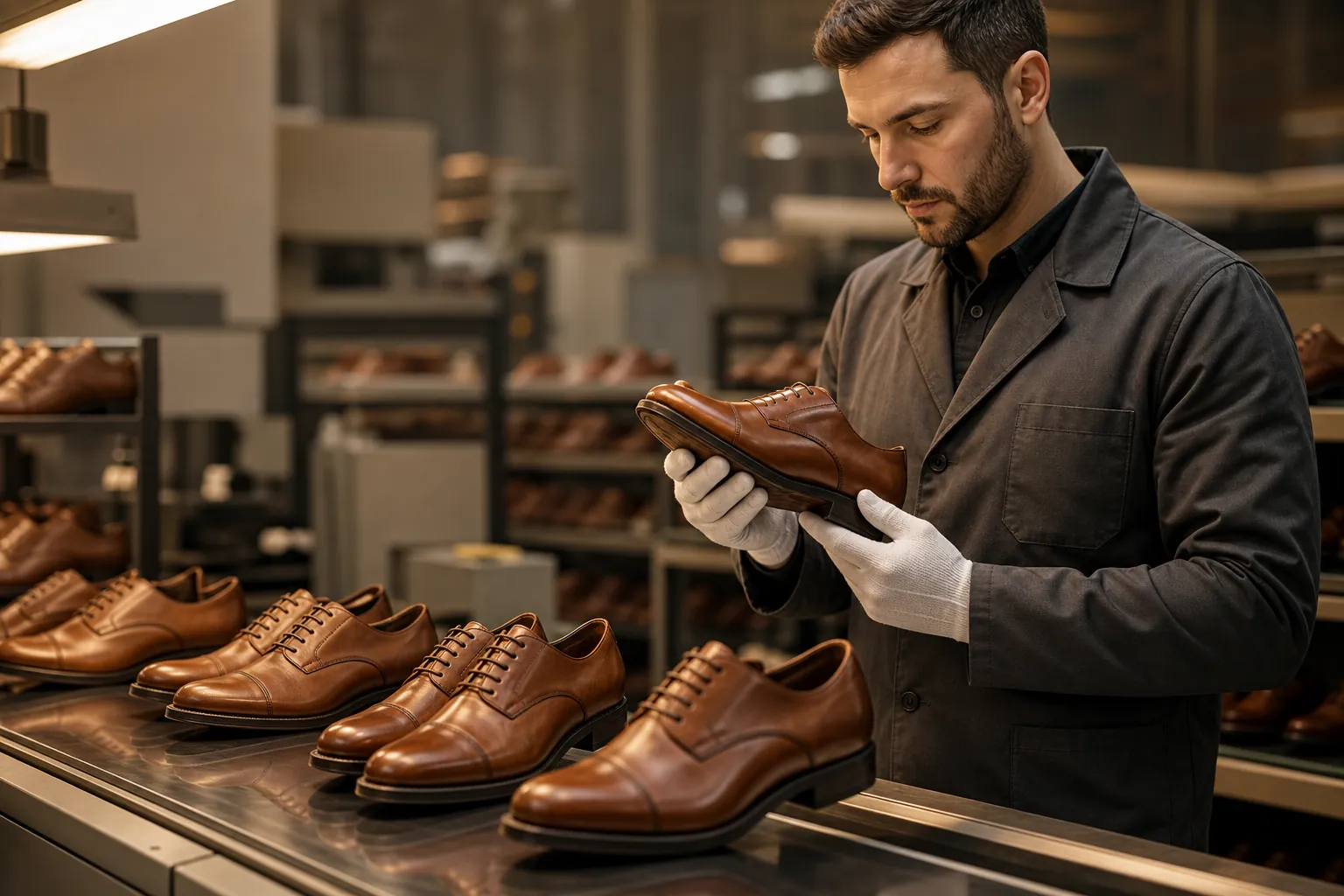 footwear AQL inspections sampling process on a production line