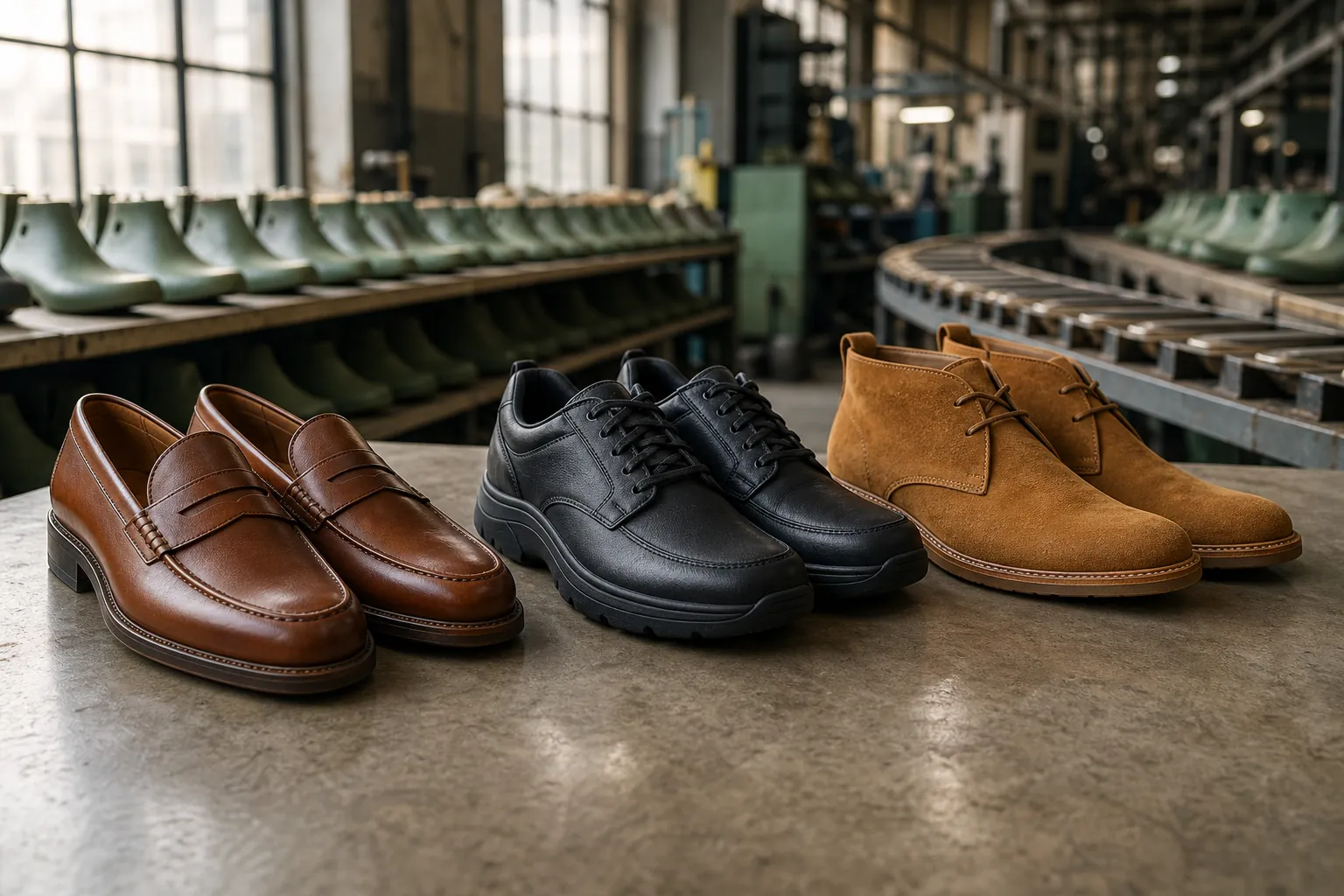 men's casual leather shoes wholesale loafers walking shoes chukka boots factory direct