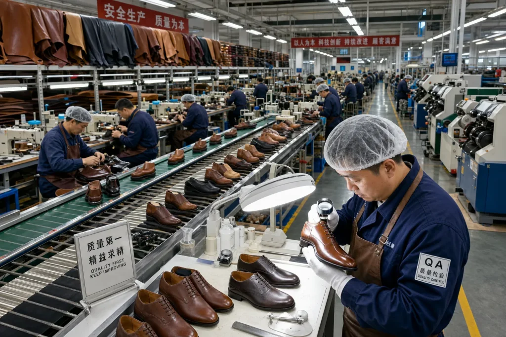 leather shoe exporter China