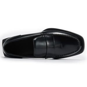 Men's black leather loafers - wholesale loafers for men, model MF181006