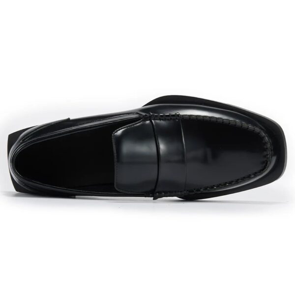 Men's black leather loafers - wholesale loafers for men, model MF181006