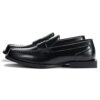 Men's black leather loafers - wholesale loafers for men, model MF181006
