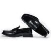 Men's black leather loafers - wholesale loafers for men, model MF181006