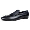 Men's black leather loafers - wholesale loafers for men, model MF181403