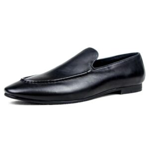 Men's black leather loafers - wholesale loafers for men, model MF181403