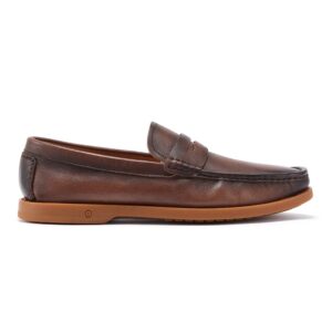 Men's brown leather loafers - wholesale loafers for men, model M321