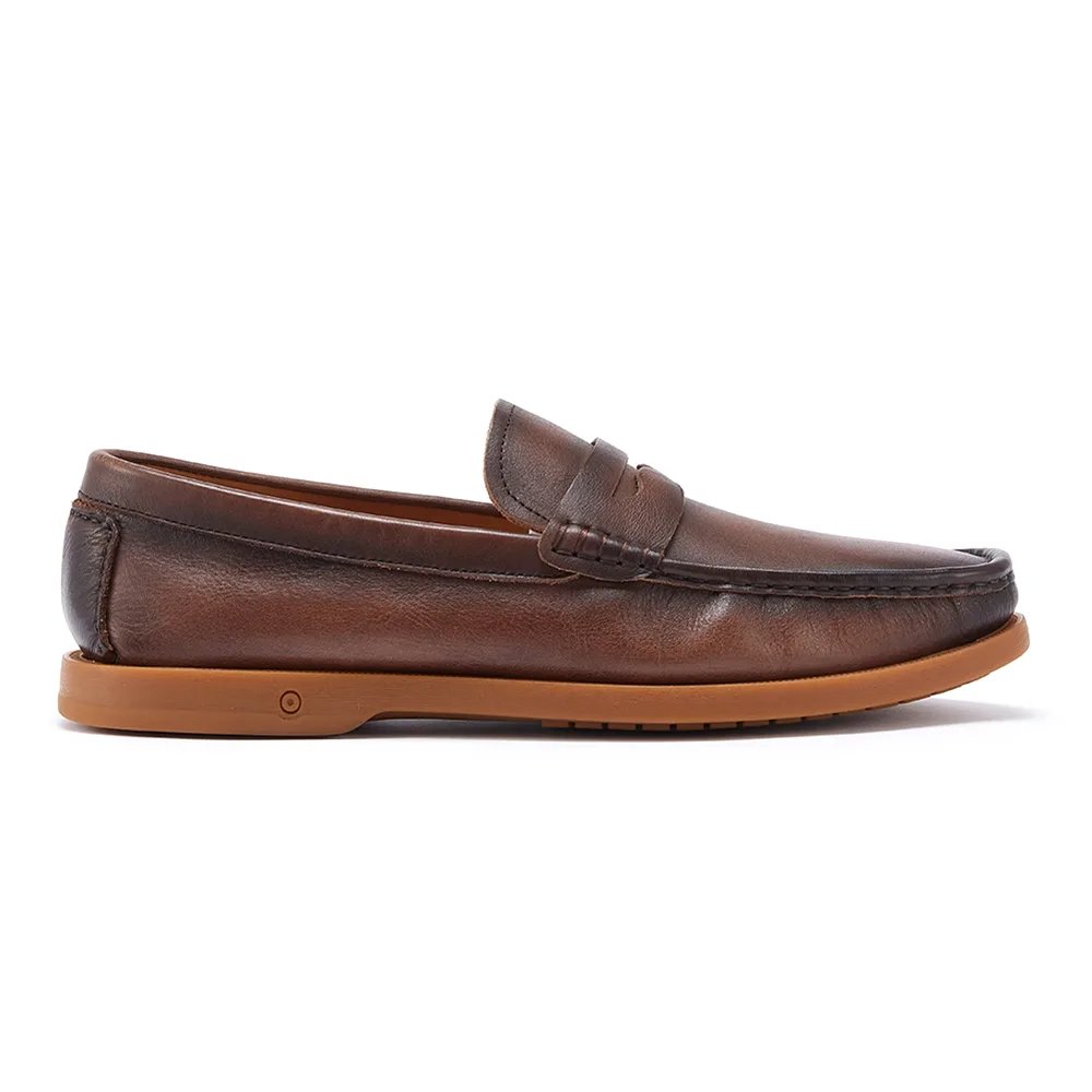 Men's brown leather loafers - wholesale loafers for men, model M321