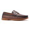 Men's brown leather loafers - wholesale loafers for men, model M321