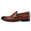 Men's brown leather loafers - wholesale loafers for men, model MF181133