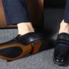 Men's brown leather loafers - wholesale loafers for men, model MF181133