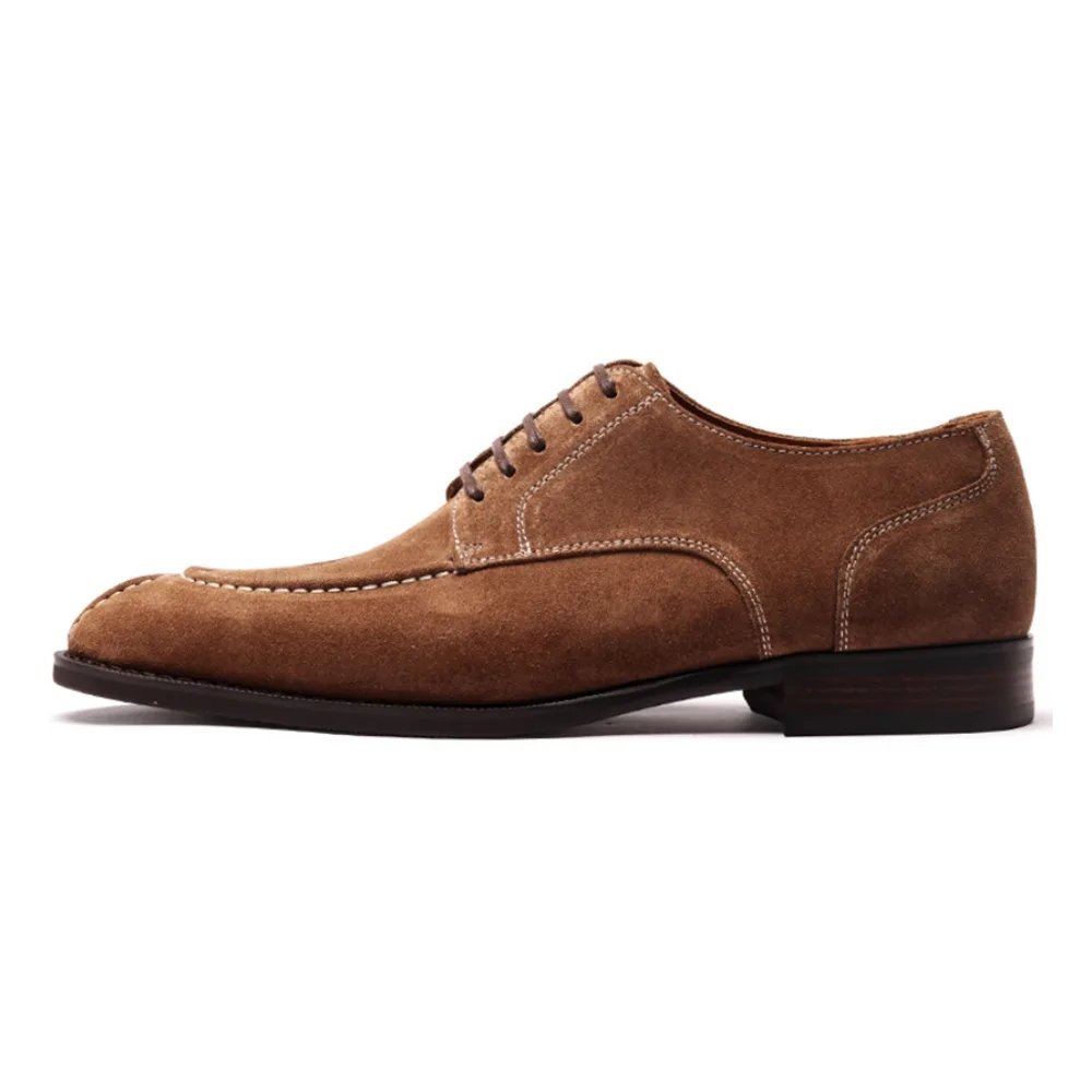 Men's brown suede derby shoes - wholesale derby shoes for men, model M19626-2