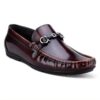 Men's burgundy leather loafers - wholesale loafers for men, model MF181252