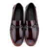 Men's burgundy leather loafers - wholesale loafers for men, model MF181252