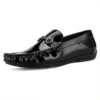 Men's burgundy leather loafers - wholesale loafers for men, model MF181252