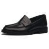 Men's black leather loafers - wholesale loafers for men, model MF182044