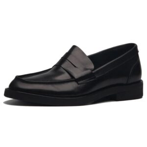 Men's black leather loafers - wholesale loafers for men, model MF182044