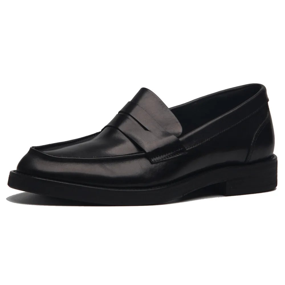 Men's black leather loafers - wholesale loafers for men, model MF182044
