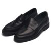 Men's black leather loafers - wholesale loafers for men, model MF182044