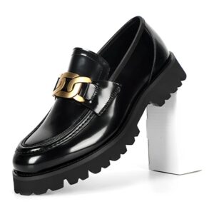 Men's black leather loafers - wholesale loafers for men, model MF182073