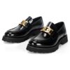 Men's black leather loafers - wholesale loafers for men, model MF182073
