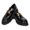 Men's black leather loafers - wholesale loafers for men, model MF182073