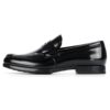 Men's black leather loafers - wholesale loafers for men, model MF182074