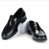 Men's black leather loafers - wholesale loafers for men, model MF182074