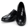 Men's black leather loafers - wholesale loafers for men, model MF182074
