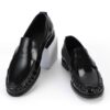 Men's black leather loafers - wholesale loafers for men, model MF182081