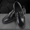 Men's black leather loafers - wholesale loafers for men, model MF182081