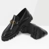 Men's black leather loafers - wholesale loafers for men, model MF182082