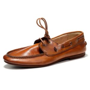 Men's brown leather loafers - wholesale loafers for men, model MF181411