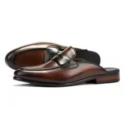 Men's brown leather loafers - wholesale loafers for men, model MF181442