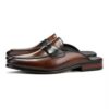 Men's brown leather loafers - wholesale loafers for men, model MF181442
