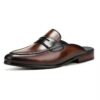 Men's brown leather loafers - wholesale loafers for men, model MF181442