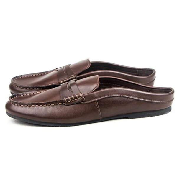 Men's brown leather loafers - wholesale loafers for men, model MF181453